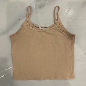 ZENANA OUTFITTERS Nude Ribbed Tank Top (Medium)